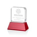 Flamborough Red on Base Square / Cube Crystal Award