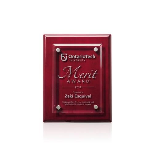 Awards and Trophies - Plaque Awards - Caledon Plaque - Rosewood/Silver