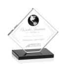Ferrand Globe Black/Silver Diamond Crystal Award