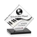 Ferrand Full Color Black/Silver Diamond Crystal Award