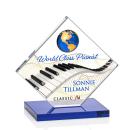 Ferrand Full Color Blue/Gold Diamond Crystal Award