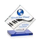 Ferrand Full Color Blue/Silver Diamond Crystal Award