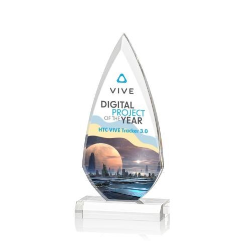 Awards and Trophies - Acrylic Awards - Vanderbilt Full Color Flame Acrylic Award