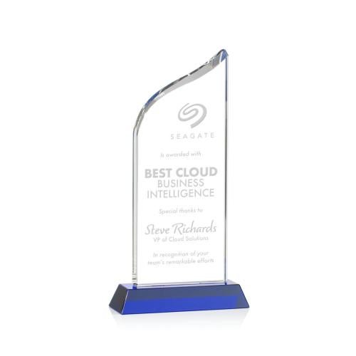 Awards and Trophies - Crystal Awards - Pollock Blue Peaks Crystal Award