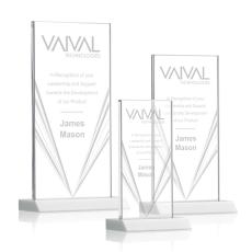 Seaford Liquid White Rectangle Crystal Award - Awards and Trophies