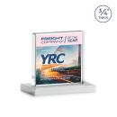 Terra Full Color White Square / Cube Crystal Award