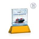Terra Full Color Amber on Newhaven Square / Cube Crystal Award