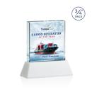 Terra Full Color White on Newhaven Square / Cube Crystal Award