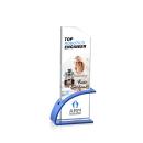 Barton Full Color Blue Rectangle Crystal Award