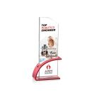 Barton Full Color Red Rectangle Crystal Award