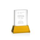 Merit Amber on Base Rectangle Crystal Award