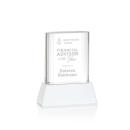 Merit White on Base Rectangle Crystal Award
