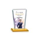 Chatham Full Color Amber Rectangle Crystal Award