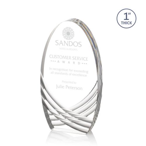 Awards and Trophies - Acrylic Awards - Westbury Clear Circle Acrylic Award
