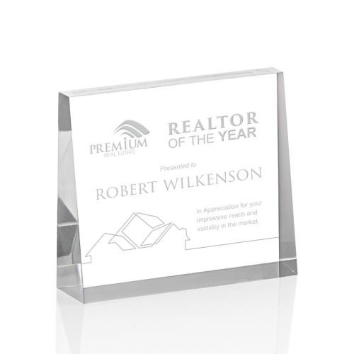 Awards and Trophies - Acrylic Awards - Lansing Clear (Horiz) Rectangle Acrylic Award