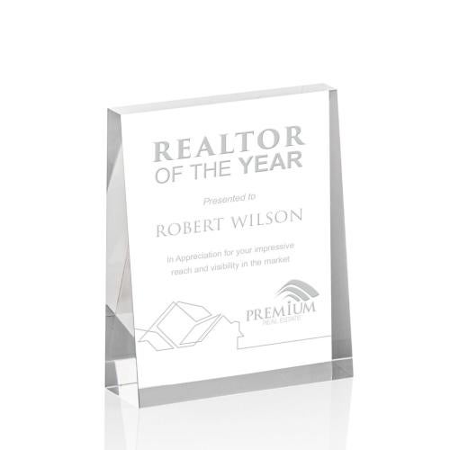 Awards and Trophies - Acrylic Awards - Lansing Clear (Vert) Rectangle Acrylic Award