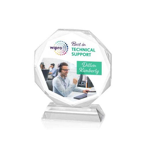 Awards and Trophies - Acrylic Awards - Kenton Full Color Polygon Acrylic Award