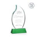 Croydon Green on Newhaven Base Flame Crystal Award