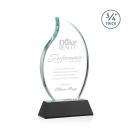 Croydon Black on Newhaven Base Flame Crystal Award