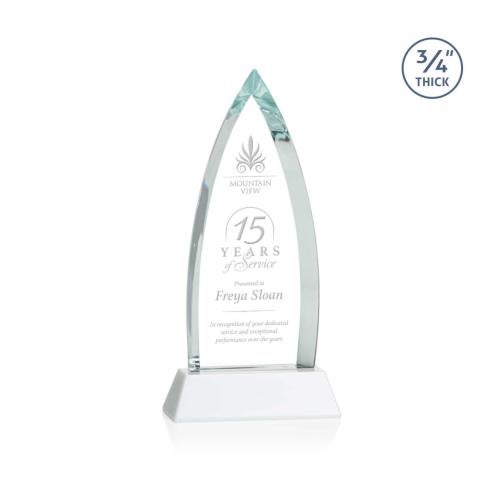 Awards and Trophies - Crystal Awards - Shildon White on Newhaven Peaks Crystal Award