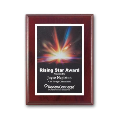 Awards and Trophies - Plaque Awards - Full Color Plaques - SpectraPrint™ Plaque - Mahogany White
