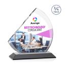 Nantucket Full Color Black Peaks Crystal Award