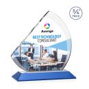 Nantucket Full Color Blue Peaks Crystal Award