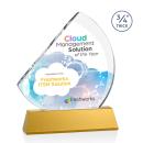 Nantucket Full Color Amber on Newhaven Peaks Crystal Award