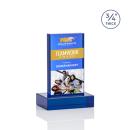 Hathaway Full Color Blue Rectangle Crystal Award