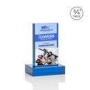 Hathaway Full Color Sky Blue Rectangle Crystal Award