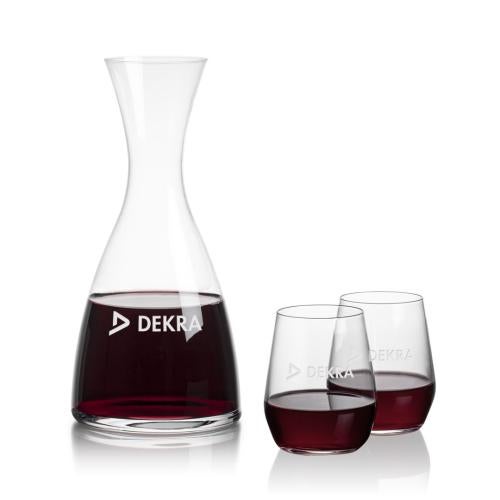 Corporate Gifts - Barware - Carafes - Barham Carafe & Germain Stemless Wine