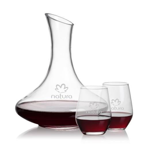 Corporate Gifts - Barware - Carafes - Kanata Carafe & Mandelay Stemless Wine