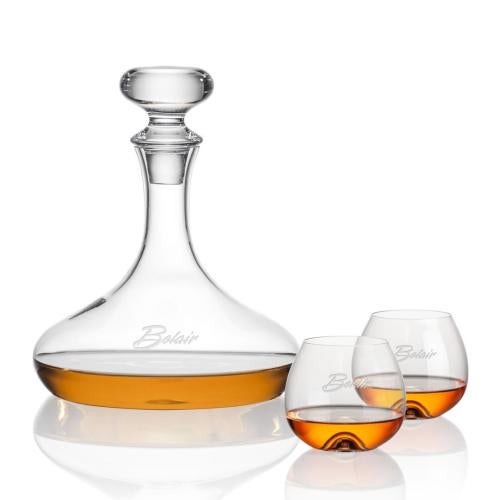 Corporate Gifts - Barware - Carafes - Stratford Decanter & Boston Stemless Cognac