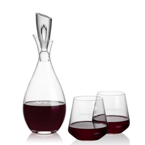 Corporate Gifts - Barware - Carafes - Juliette Decanter & Cannes Stemless Wine
