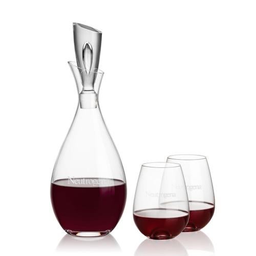 Corporate Gifts - Barware - Carafes - Juliette Decanter & Edderton Stemless Wine