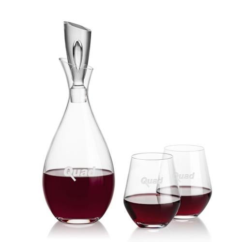 Corporate Gifts - Barware - Carafes - Juliette Decanter & Reina Stemless Wine