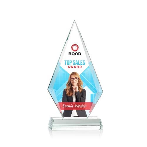 Awards and Trophies - Crystal Awards - Capricia Full Color Diamond Crystal Award