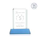 Dalton Sky Blue on Newhaven Rectangle Crystal Award