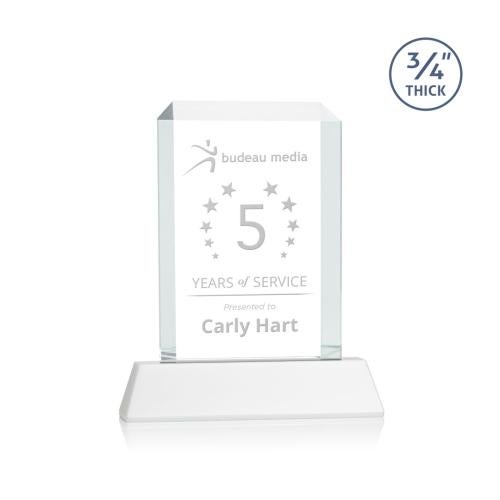 Awards and Trophies - Crystal Awards - Dalton White on Newhaven Rectangle Crystal Award