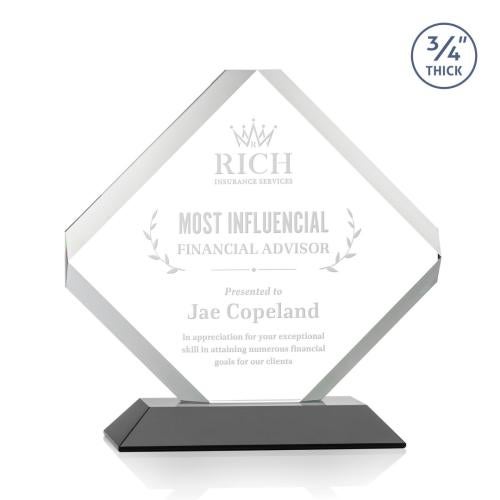 Awards and Trophies - Crystal Awards - Toulon Black Diamond Crystal Award