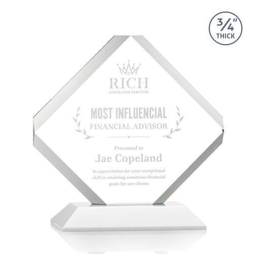 Awards and Trophies - Crystal Awards - Toulon White Diamond Crystal Award