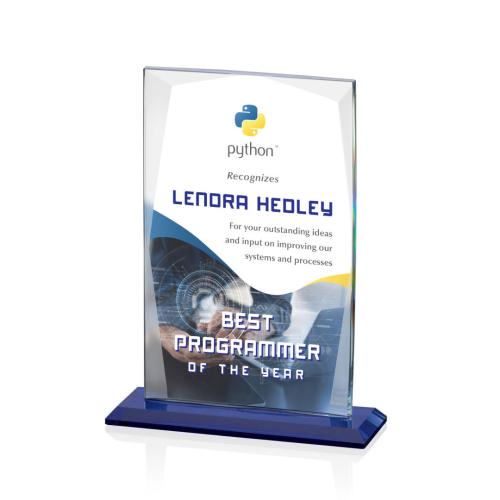 Awards and Trophies - Crystal Awards - Arianna Full Color Rectangle Crystal Award