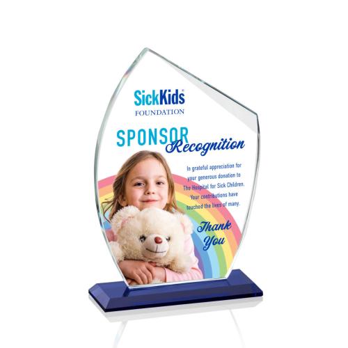 Awards and Trophies - Crystal Awards - Winston Full Color Peaks Crystal Award