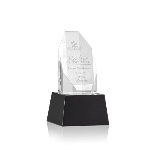 Awards and Trophies - Crystal Awards - Barrhaven Black on Base Polygon Crystal Award