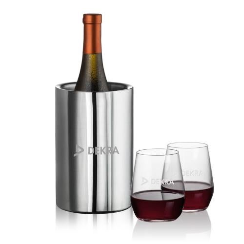 Corporate Gifts - Barware - Wine Accessories - Wine Coolers - Jacobs Wine Cooler & Germain Stemless Wine