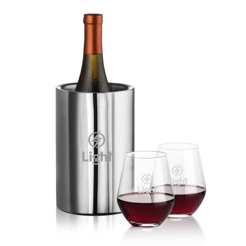 Corporate Gifts - Barware - Wine Accessories - Wine Coolers - Jacobs Wine Cooler & Reina Stemless Wine