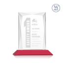Messina Red Rectangle Crystal Award
