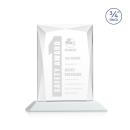 Messina White Rectangle Crystal Award