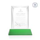 Messina Green on Newhaven Base Rectangle Crystal Award