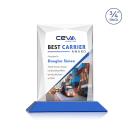 Messina Full Color Blue Rectangle Crystal Award